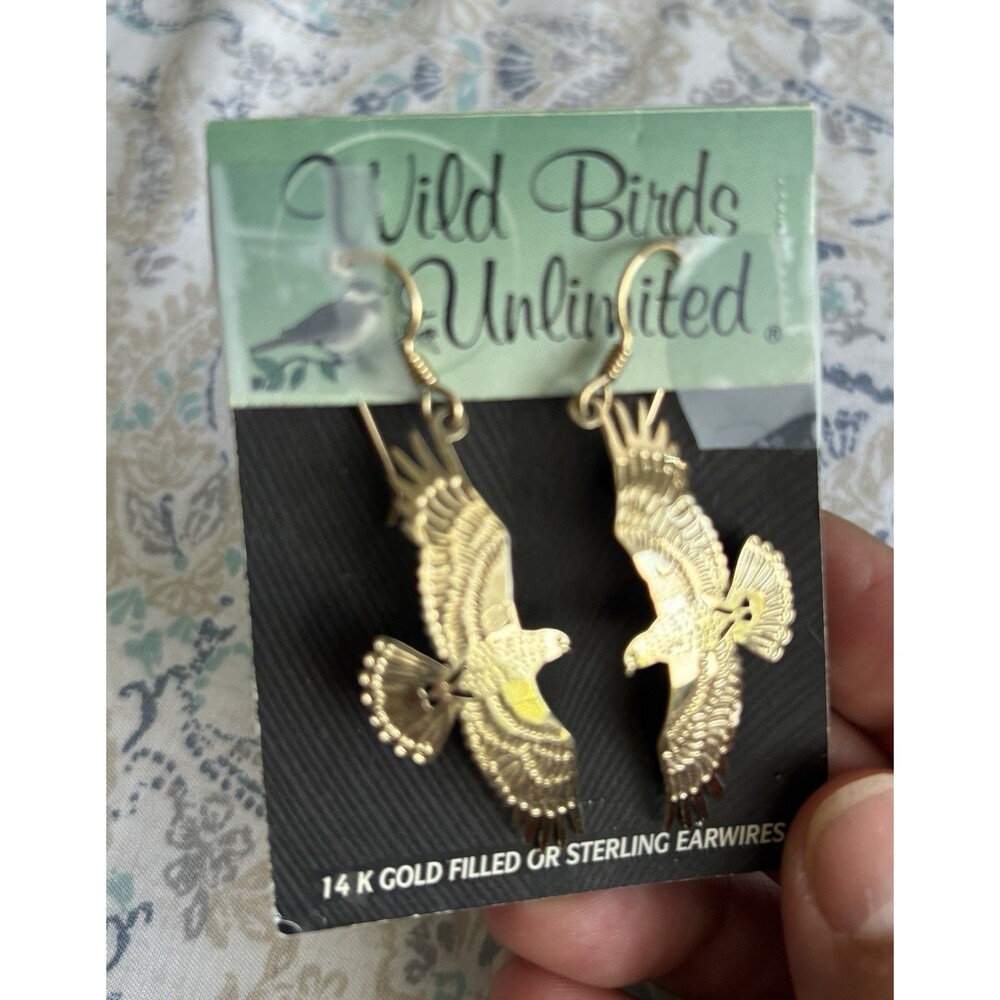 Wild Birds Unlimited 14 K Gold Filled The Fly Eagle Earrings
